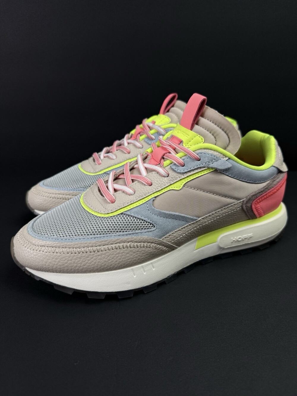 HOFF Tribe Tana Women’s 9 Beige Neon Yellow Pink Sneakers Pre-Owned Excellent